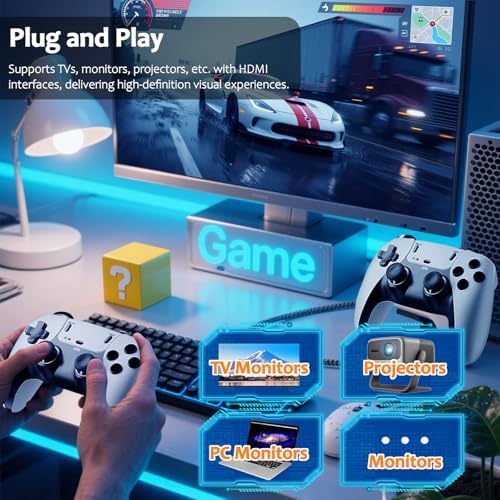 2026 New Retro Gaming Console, Retro Gaming Stick with 20,000+ Classic Game and 23 Game Emulators, Plug & Play 4K HDMI Output Game Console Stick with Dual 2.4G Controllers (64GB) for Christmas gifts - Image 4